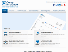 Tablet Screenshot of careyagency.com